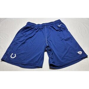 Indianapolis Colts Nike NFL Training Dri-Fit Athletic Shorts Men's XL Blue *READ